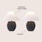 Jonathan Y Effie 18.25" Minimalist Scandinavian Ceramic/Iron Hobnail LED Table Lamp, Matte Black, 2PK JYL5601A-SET2 - alternate 8