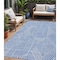 Homeroots 5' X 8' Blue And Ivory Abstract Washable Indoor Outdoor Area Rug 594918 - alternate 1