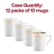 Smarty Had A Party 8 oz. White with Gold Edge Rim Round Plastic Coffee Mugs (120 Mugs), 120PK 6934-WHG-CASE - alternate 9
