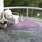 Homeroots 8' Lavender And Lilac Round Abstract Washable Indoor Outdoor Area Rug 610939 - alternate 7