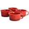 Crock-Pot Crock Pot Appleton 24oz Stoneware 4 Piece Soup Mug Set in Gradient Red 134056.01 - alternate 7
