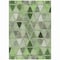 Homeroots 9' X 12' Green And Fern Green Geometric Washable Indoor Outdoor Area Rug 583014 - alternate 6