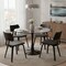 Leisuremod Bristol Modern Round Dining Table with Glass Top and Iron Pedestal Base BTBL-27CL - alternate 5