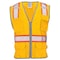 Dome75 Hi-Vis Safety Vest 4X/5X Class Non-ANSI/Enhanced Visibility , Zipper 6 Pockets, 2 Mic Tab DV2183 - alternate 1
