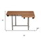 Homeroots 18" X 32" Brown Teak Rectangular Shower Bench With Legs 549359 - alternate 5