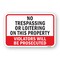 Signmission No Trespassing Or Loitering On This Property Viola Aluminum, 18" H, A-1824-25005 A-1824-25005 - alternate 1