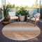Homeroots 8' Copper And Beige Round Abstract Washable Indoor Outdoor Area Rug 599948 - alternate 7