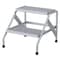 Vestil Aluminum Step Stand, 2 Step, Knock-Down, 2 Steps, 20 Overall Height, Aluminum, Silver SSA-2-KD - alternate 1