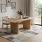 Homeroots 79" Natural Solid Wood Double Pedestal Base Dining Table 721123 - alternate 5