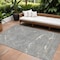 Homeroots 9' X 12' Gray Brown And Ivory Abstract Washable Indoor Outdoor Area Rug 601066 - alternate 1