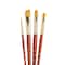 Princeton RealValue Brush Set, Gold Taklon Bristles, Short Handle Mixed Media Paintbrush, 4-Piece Set, 3PK PR9123 - alternate 2