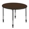 Regency Round Kee Height Adjustable Classroom Activity Table, 48 in W, 48 in L, Neo Walnut TB48RNDNWAPGY - alternate 1