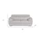 Homeroots 69in Light Gray and Silver Leather Loveseat 720579 - alternate 10