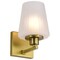Nuvo Lune, 1 Light Vanity, Vintage Brass Finish, Etched White Glass 60/8231 - alternate 7