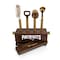 Picnic Time Family Of Brands NFL New England Patriots Sidecar 5-Piece Bar Tool Set, (Acacia Wood) 672-05-508-197-2 - alternate 3