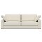 Homeroots 96" Cream Fabric Sofa With Brown Legs 640998 - alternate 1