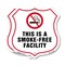 Signmission No Smoking Shield Label Set This Is A Sm, 18 inch X 18 inch, Plastic Sign, 2PK SHI-P-2PACK-18-399 - alternate 1