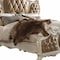 Homeroots Pearl King Tufted Upholstered Faux Leather Bed Frame with Nailhead Trim 348206 - alternate 4
