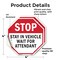 Signmission Stop Stay in Vehicle Wait for Atten, 4 inch X 4 inch, Vinyl Decal, 2PK OC-D-2PACK-4-275 - alternate 3