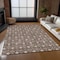 Homeroots 3' X 5' Chocolate And Beige Geometric Washable Indoor Outdoor Area Rug 595721 - alternate 8