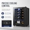 Yeego 16.96 inch 20 Bottle Freestanding/ Countertop Wine Cooler Refrigerator YG-WSJC62-25US-ZO - alternate 7