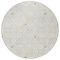 Homeroots 8' Ivory Gray And Gold Round Floral Washable Indoor Outdoor Area Rug 595963 - alternate 7