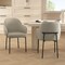 Manhattan Comfort Loft Metal Vegan Leather Armchair in Stone Gray - Set of 2 DC1535-1 - alternate 8