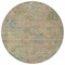 Homeroots 8' Green Teal Blue And Mauve Round Floral Medallion Washable Indoor Outdoor Area Rug 616618 - alternate 5