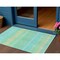 Homeroots 3' X 5' Aqua Green And Yellow Striped Washable Indoor Outdoor Area Rug 614791 - alternate 1