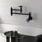 Kingston Brass Wall Mount Pot Filler Faucet with Knurled Handle, Matte Black KS3100RKX - alternate 6