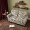 Homeroots 56in Sage Navy Blue And Brown Floral Loveseat 719783 - alternate 3