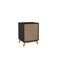 Homeroots Modern Black And Natural Flair Night Stand 389033 - alternate 4