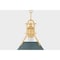 Hudson Valley Lighting Painted No. 2 9.5 in. Pendant in Aged Brass/Soft Studio Green by Mark D. Sikes MDS351-AGB/SSG - alternate 7
