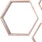Homeroots Set of Three Gray Wood Hexagon Wood Open Box Shelves, 3PK 380354 - alternate 3
