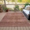 Homeroots 10' X 14' Pink And Ivory Geometric Washable Indoor Outdoor Area Rug 630512 - alternate 5