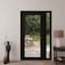 Vdomdoors Front Exterior Prehung Metal-Plastic Door Clear Glass / MANUX 8666 Matte Black / Office Commercial MANUX8666EXD-BLK-W30+14xH80-RH-I - alternate 4