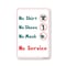 Signmission PSA, No Service No Shirt No Shoes No Mask, 10in X 7in Peel And Stick Wall Graphic, NS-RD-710-25353 OS-NS-RD-710-25353 - alternate 1
