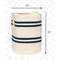 Homeroots 19" Ivory and Navy Stripe Cotton Woven Rope Basket 399244 - alternate 3