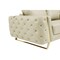 Homeroots 72in Beige And Gold Genuine Leather Loveseat 518566 - alternate 7