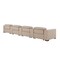Homeroots 179" Beige Top Grain Leather Reclining Metal USB Sofa 720318 - alternate 9