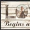 Homeroots Love Begins at Home 2 Black Framed Print Wall Art 407415 - alternate 3