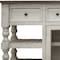 Homeroots 70" Ivory Solid Wood Open shelving Distressed TV Stand 528760 - alternate 7