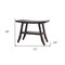 Homeroots 24" Dark Brown Teak Shower Bench With Shelf 376686 - alternate 5