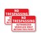 Signmission No Trespassing Authorized Vehicles Only Beyond This Poi, 12'' X 18'', Heavy Gauge Aluminum, 2PK A-1218-2PACK-2773 - alternate 1