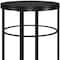 Homeroots 24" Black Wood And Steel Round End Table 544228 - alternate 8