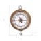 Homeroots 22"  Natural Solid Wood and Metal Analog Round Wall Clock 516211 - alternate 2