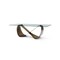 Homeroots 94" Clear and Bronze Glass and Steel Cross Leg Base Dining Table 718893 - alternate 8
