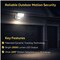 Iq America Dynamic Tracking Wired Motion Security Light - 2000 Lumens Outdoor LED, White IWT-2420-WH - alternate 6