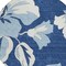Homeroots 8' Navy Blue Denim Blue And Ivory Round Floral Washable Indoor Outdoor Area Rug 589556 - alternate 7
