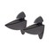 Dolle Ara 4.5 in. H X 1.8 in. W X 4.1 in. D Black Metal Shelf Clips 13381 - alternate 1